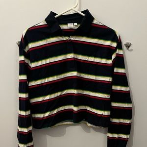 Striped long sleeve croped-top